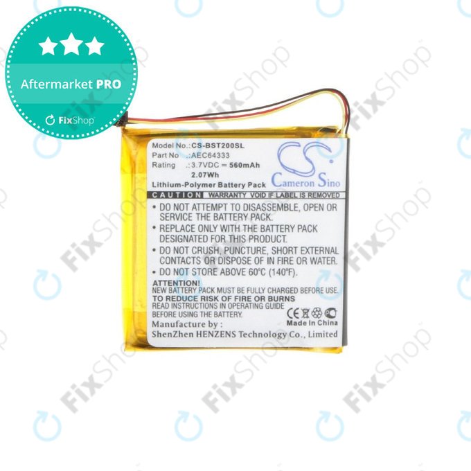 Akkumulátor Beats Solo 2, 2.0, 3, 3.0, Pro Wireless, 560mAh, Li-Pol, 3.7V, AEC643333, HQ