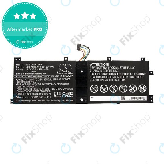 Akkumulátor Lenovo IdeaPad Miix 510, Miix520, Miix 5 Pro, 4850mAh, Li-Pol, 7.68V, 2ICP5/70/106, HQ
