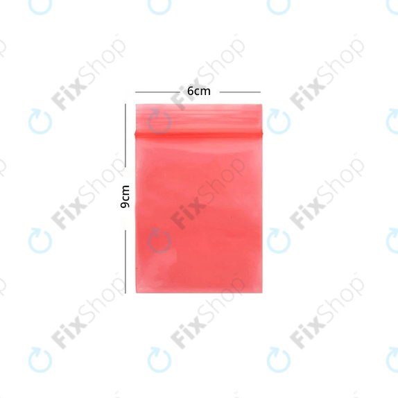 ESD Antisztatikus Cipzáras Táska (Red) - 6x9cm 100db