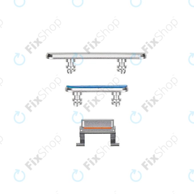 Apple iPhone XR - Hangerő + Bekapcsolás + Néma Üzemmód Gombok Szett (White)