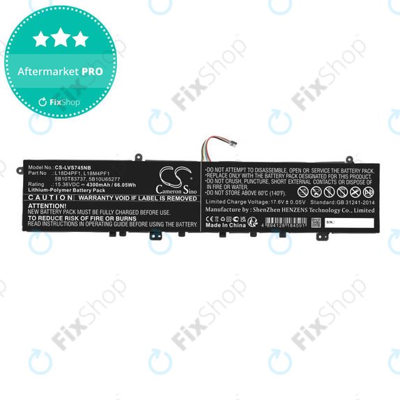 Akkumulátor Lenovo Yoga, 4300mAh, Li-Pol, 15.36V, L18D4PF1, HQ