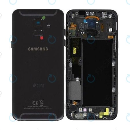 Samsung Galaxy A6 A600 (2018) - Akkumulátor Fedőlap (Black) - GH82-16423A Genuine Service Pack