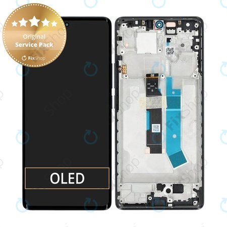 Xiaomi Redmi Note 14 Pro 4G 24116RACCG - LCD Kijelző + Érintőüveg + Keret (Midnight Black) - 560003000O600 Genuine Service Pack