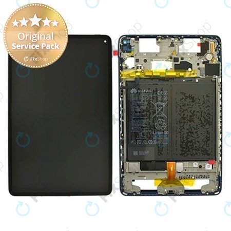 Huawei MatePad Pro - LCD Kijelző + Érintőüveg + Keret + Akkumulátor (Midnight Grey) - 02353KJQ