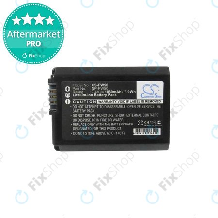 Sony Alpha-series, DLSR-series, ILCE-series, NEX-series, SLT-series - Akkumulátor NP-FW50 Li-Ion 1080mAh HQ