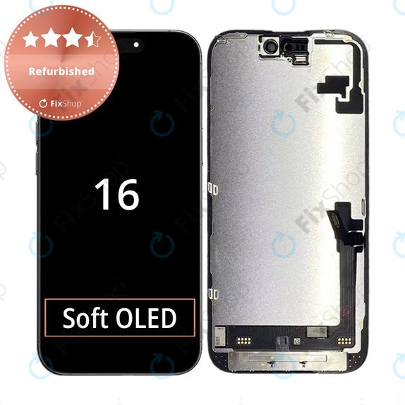 Kijelző iPhone 16, Érintőüveg kerettel, Refurbished