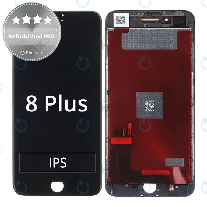 Apple iPhone 8 Plus - LCD Kijelző + Érintőüveg + Keret (Black) Refurbished PRO