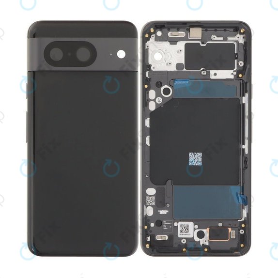 Google Pixel 8 - Akkumulátor Fedőlap Komplett (Obsidian)
