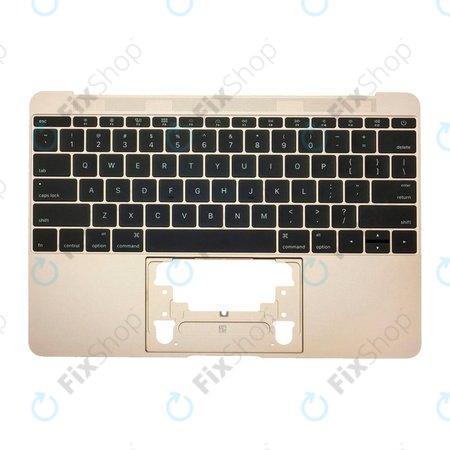 Apple MacBook 12" A1534 (Early 2015 - Mid 2017) - Felső Billentyűzet Keret + Billentyűzet US (Gold)