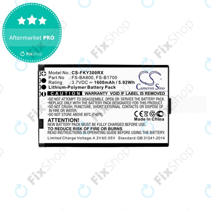 Akkumulátor Flysky FA605, FS-GT2B, FS-I10, 1600mAh, Li-Pol, 3.7V, FS-BA800, HQ