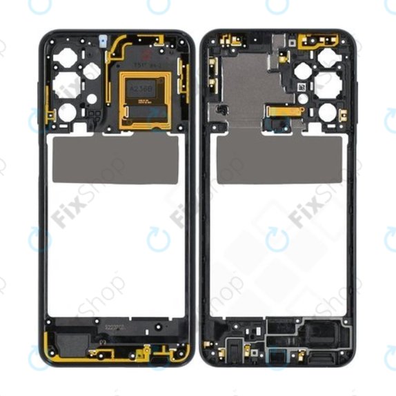 Samsung Galaxy A23 5G A236B - Középső Keret (Awesome Black) - GH98-47823A Genuine Service Pack