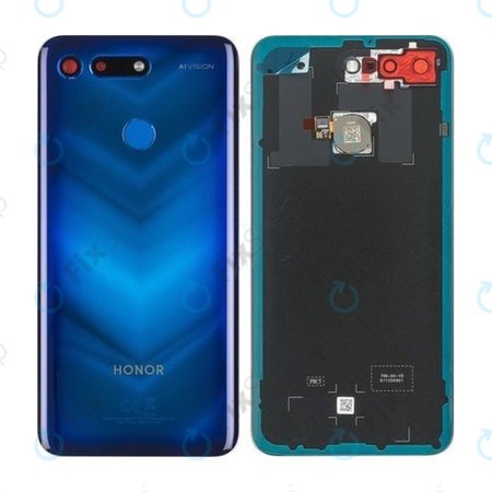 Huawei Honor View 20 - Akkumulátor Fedőlap + Ujjlenyomat Érzékelő (Phantom Blue) - 02352JKJ, 02352LNV Genuine Service Pack