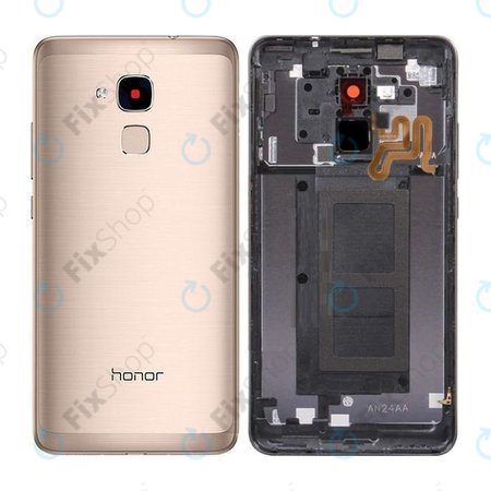 Huawei Honor 7 Lite Dual (NEM-L21) - Akkumulátor fedőlap + Ujjlenyomat-olvasó ujj (Arany) - 02350UQR, 02350UHQ