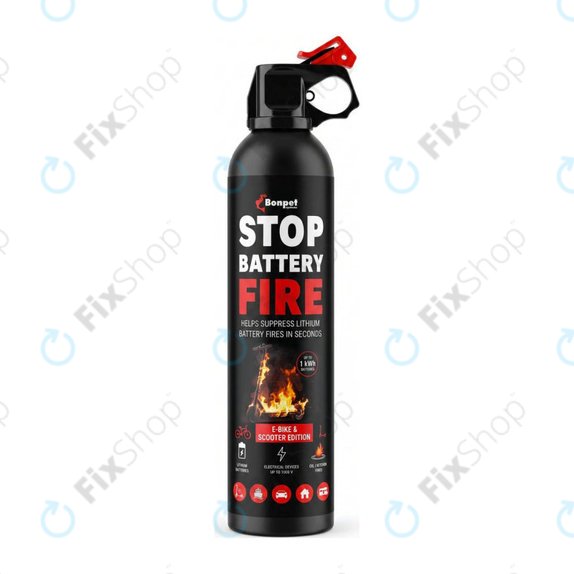 Bonpet Tűzoltó spray lítium akkumulátorokhoz, 500 ml, E-Bike & Scooter Edition