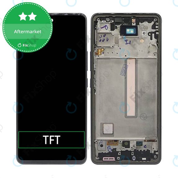 Samsung Galaxy A53 A536B - LCD Kijelző + Érintőüveg + Keret (Awesome Black) TFT