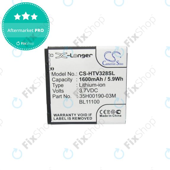 Akkumulátor HTC Desire X, Desire V, 1600mAh, Li-Ion, 3.7V, 35H00190-03M, HQ