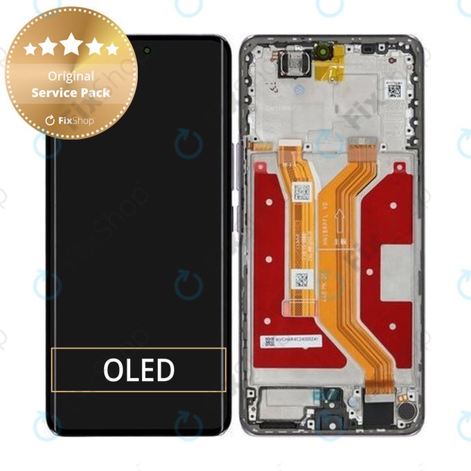 Honor Magic7 Lite - LCD Kijelző + Érintőüveg + Keret (Titanium Purple) - 0235AMMP Genuine Service Pack