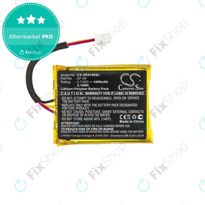 Akkumulátor Sony SRS-XB10, SRS-XB12, WH-L600, 1400mAh, Li-Pol, 3.7V, SF-08, HQ