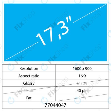 17.3 LCD Fat Fényes 40 pin HD+