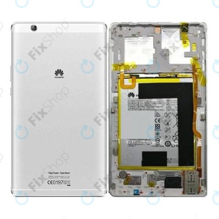 Huawei Mediapad M3 8.4 - Akkumulátor fedőlap + Akkumulátor HB2899C0ECW 5100mAh (Ezüst) - 02350YHC, 02351PHQ