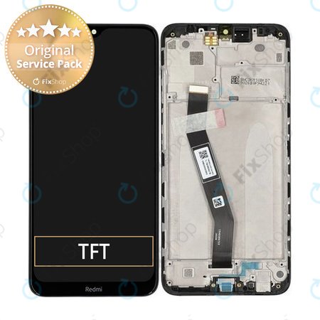 Xiaomi Redmi 8A MZB8458IN M1908C3KG - LCD Kijelző + Érintőüveg + Keret (Midnight Black) - 5600030C3K00, 560002C3K300 Genuine Service Pack