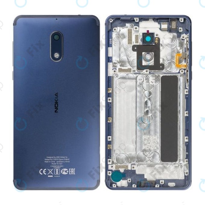Nokia 6 - Akkumulátor Fedőlap (Tempered Blue) - 20PLELW0016 Genuine Service Pack