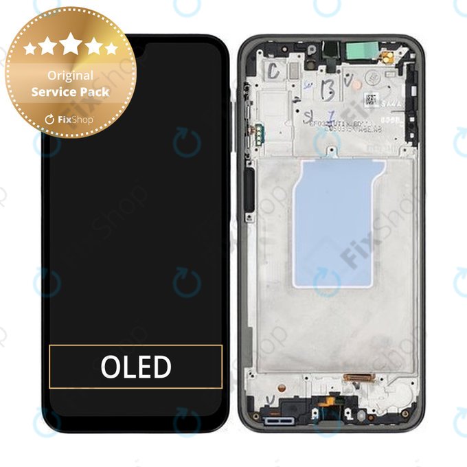Samsung Galaxy A26 A266E - LCD Kijelző + Érintőüveg + Keret (Black) - GH82-37049A Genuine Service Pack