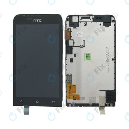 HTC One V - LCD Kijelző + Érintőüveg + Keret - 80H01297-00, 80H01297-03 Genuine Service Pack
