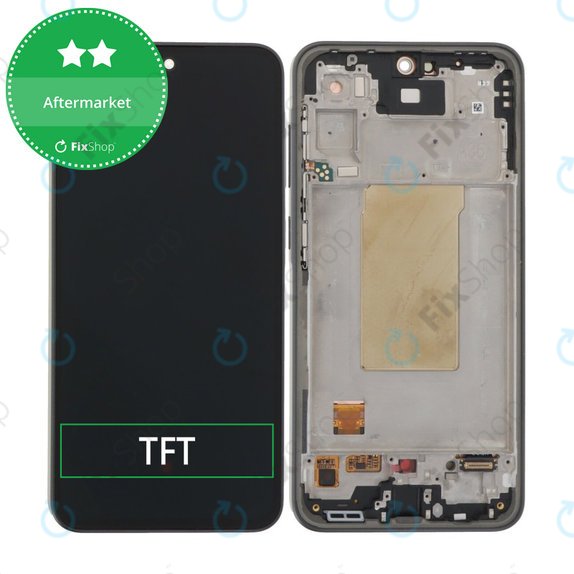 Samsung Galaxy A36 A366E - LCD Kijelző + Érintőüveg + Keret (Awesome Black) TFT