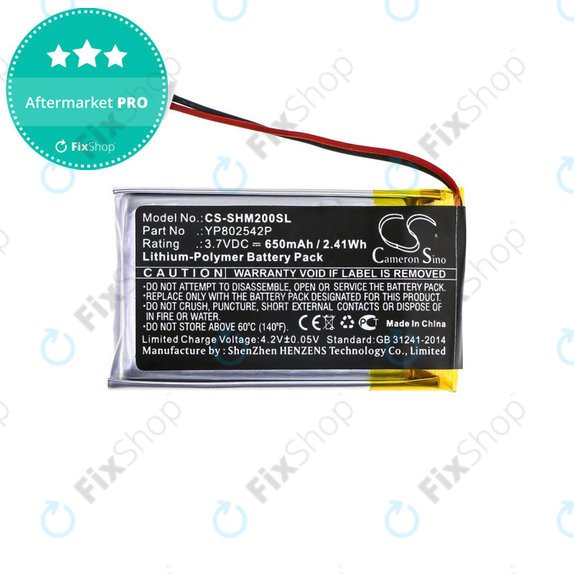 Akkumulátor Sena SMH-10s, SMH-20s, 650mAh, Li-Pol, 3.7V, YP802542P, HQ