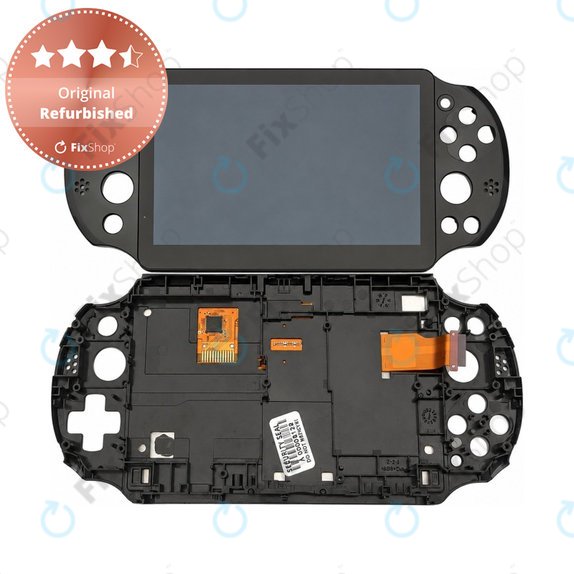 Sony Playstation Vita 1000 - LCD Kijelző + Érintőüveg + Keret (Black) Refurbished