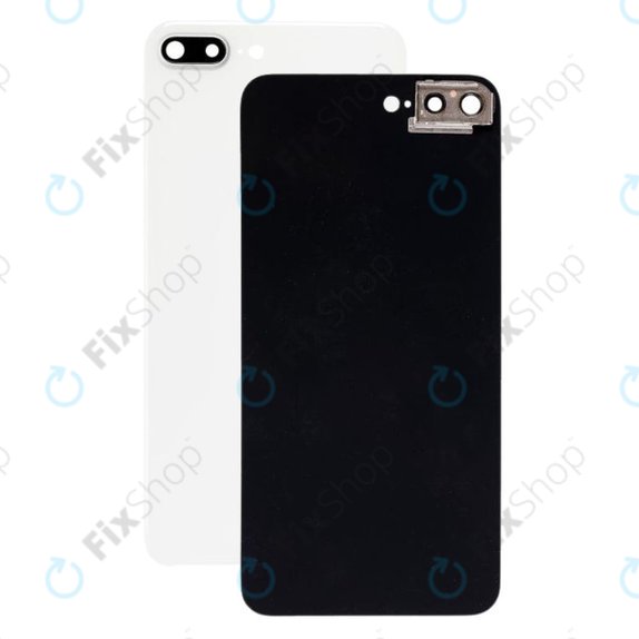 Apple iPhone 8 Plus - Hátsó Ház Üveg Kamera Tartóval (Silver)