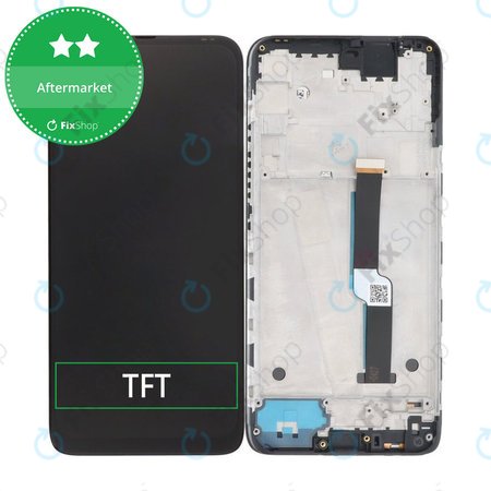 Motorola One Fusion Plus - LCD Kijelző + Érintőüveg + Keret (Twilight Blue) TFT