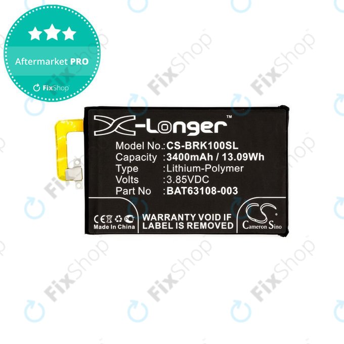 Akkumulátor Blackberry Keyone, 3400mAh, Li-Pol, 3.85V, BAT63108-003, HQ