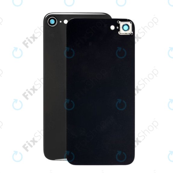 Apple iPhone 8 - Hátsó Ház Üveg + Hátlapi Kameralencse Üveg (Space Gray)