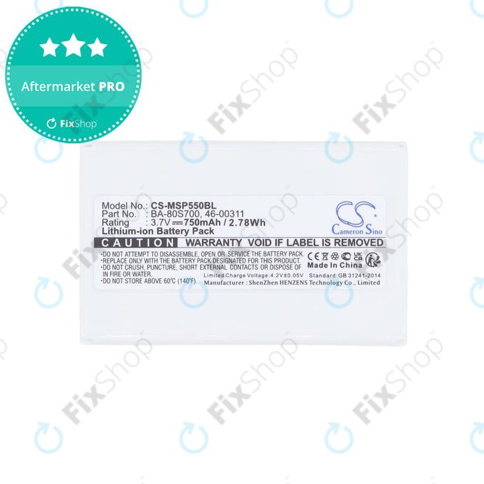 Akkumulátor Cipherlab 8300-L, Metrologic MK5502, 750mAh, Li-Ion, 3.7V, BA-80S700, HQ