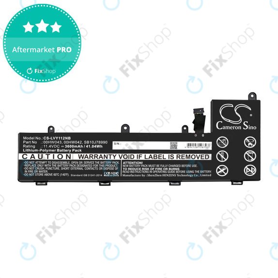 Akkumulátor Lenovo Yoga 11e, ThinkPad Yoga 11e ChromeBook 20, 3600mAh, Li-Pol, 11.4V, 00HW043, HQ