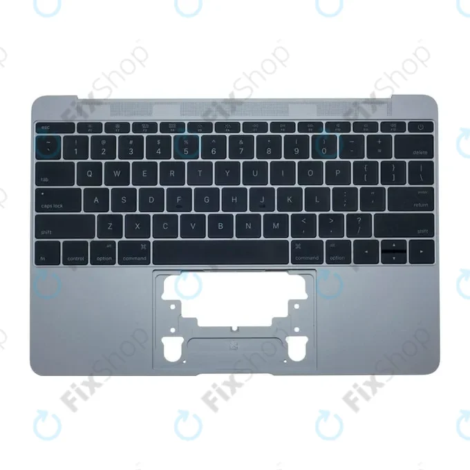 Apple MacBook 12" A1534 (Early 2015 - Mid 2017) - Felső Billentyűzet Keret + Billentyűzet US (Space Gray)