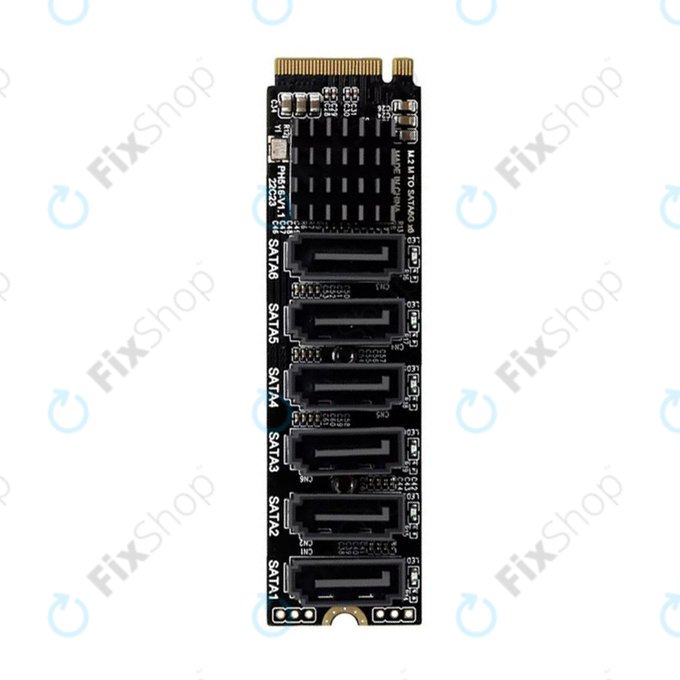 M.2 NVMe bővítőkártya 6 SATA III porttal