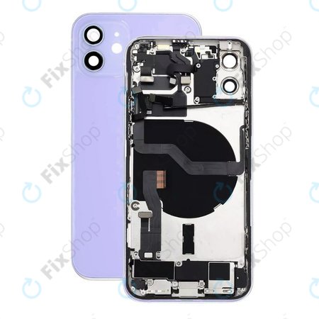 Apple iPhone 12 - Hátsó Ház Apró Alkatrészekkel (Purple)