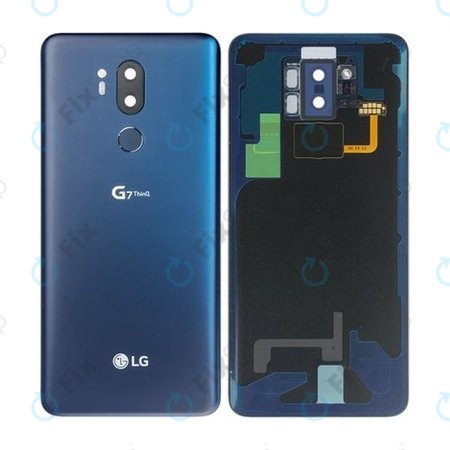 LG G710EM G7 ThinQ - Akkumulátor Fedőlap + Ujjlenyomat Érzékelő ujj (Kék) - ACQ90241012