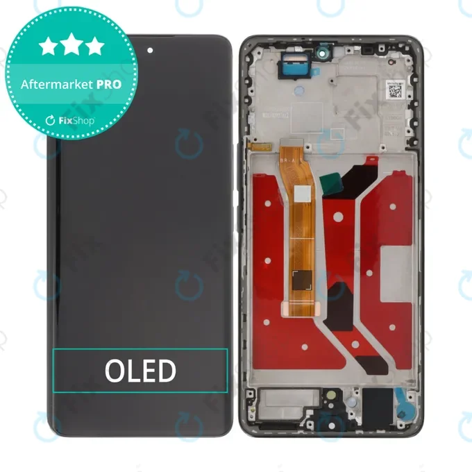 Honor Magic7 Lite - LCD Kijelző + Érintőüveg + Keret (Black) OLED