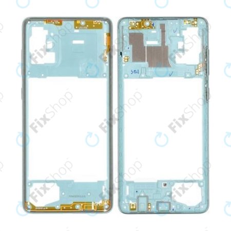 Samsung Galaxy A71 A715F - Középső Keret (Prism Crush Blue) - GH98-44756C Genuine Service Pack