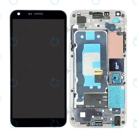 LG Q6 M700N - LCD Kijelző + Érintőüveg + Keret (Fehér)