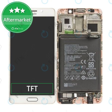 Huawei Mate 9 Pro - LCD Kijelző + Érintőüveg + Keret + Akkumulátor (White) TFT