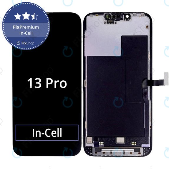 Kijelző In-Cell FHD iPhone 13 Pro, Érintőüveg kerettel, FixPremium