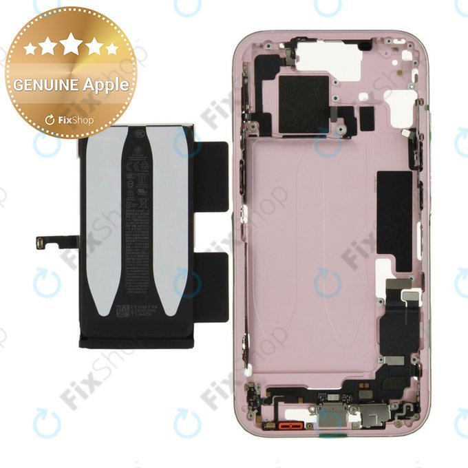 Középső keret akkumulátorral | iPhone 15 | Pink | ZD076-00670 | Genuine Apple