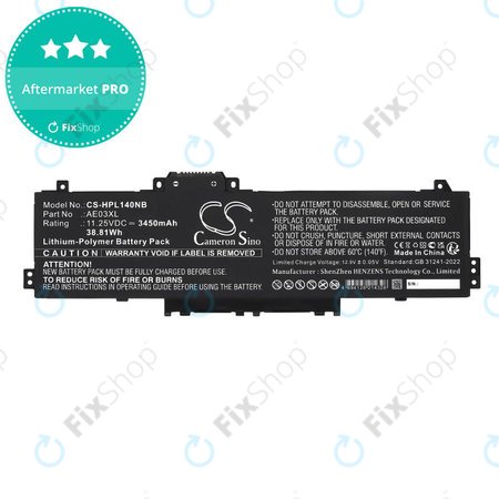 Akkumulátor HP 14, 15, 3450mAh, Li-Pol, 11.25V, AE03XL, HQ