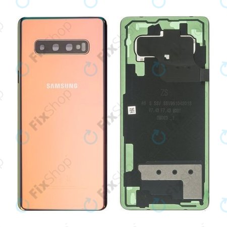 Samsung Galaxy S10 Plus G975F - Akkumulátor Fedőlap (Canary Yellow) - GH82-18406G Genuine Service Pack