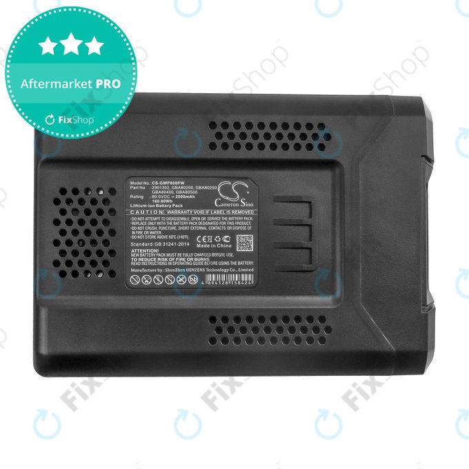 Akkumulátor Greenworks Pro 80V, Cramer 82V, Stiga Combi, Stiga Multiclip, 2000mAh, Li-Ion, 80V, 2901302, HQ